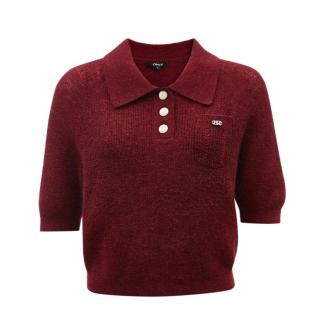 ONLY 秋季POLO领都市休闲常规短袖T恤针织衫女