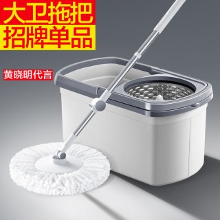 大卫 旋转拖把家用一拖干湿两用净拖布水桶一体2026新款免手洗墩布