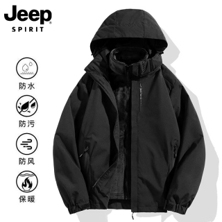 JEEP SPIRIT 吉普2026春秋季新款防水可拆卸三合一冲锋外套男夹克上衣服