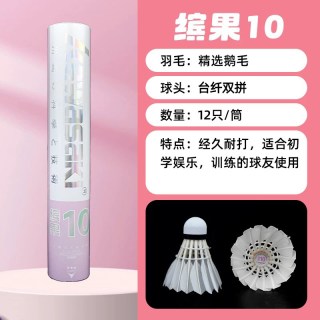 KAWASAKI 缤果10羽毛球鹅毛耐打稳定飞行好专业比赛俱乐部学生训练用球