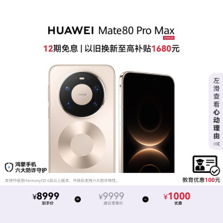 华为 Mate 80 Pro Max 手机 16GB+1TB 极昼金