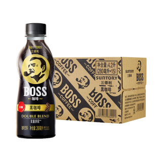 三得利 BOSS咖啡 中度烘焙 无糖即饮黑咖啡 饮料280ml*15瓶
