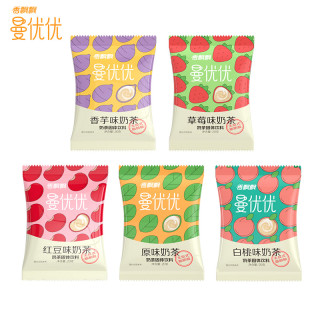 香飘飘 曼优优奶茶粉30袋装香芋红豆草莓味小包速溶奶茶冲调饮品