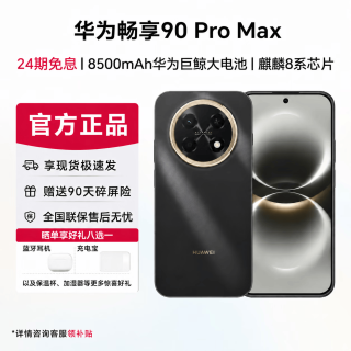 华为 畅享 90 Pro Max 8500mAh巨鲸电池 曜金黑 256GB 手机
