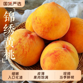 福瑞达 锦绣黄桃新鲜9斤当季锦绣甜蜜桃砀山黄肉毛桃子水果整箱顺丰现摘