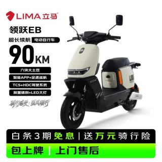 立马电动车 立马电动自行车领跃EB真智能 浅塔灰