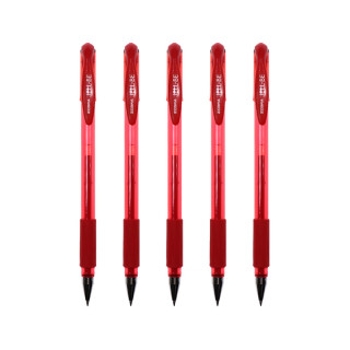 斑马牌 C-JJ100 拔帽中性笔 红色 0.5mm 5支装