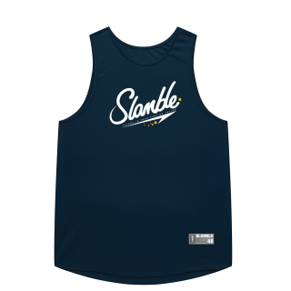 SLAMBLE 运动篮球背心 夏季美式健身篮球坎肩无袖透气速干字母印花