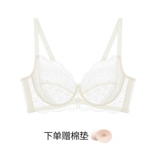 EMMA ROSE EMMAROSE大胸显小胖mm显瘦软钢圈蕾丝罩杯大码文胸女聚拢防下垂