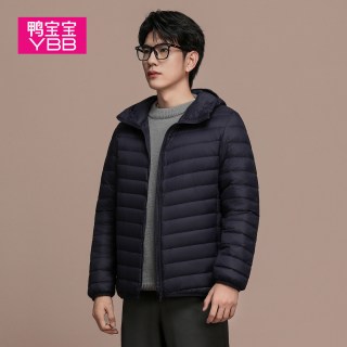 鸭宝宝 YBB/鸭宝宝2026秋冬新款轻薄羽绒服男连帽短款轻羽绒时尚保暖外套