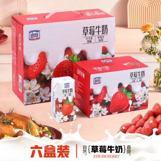忠厚 草莓牛奶200ml*12瓶整箱儿童牛奶早餐奶