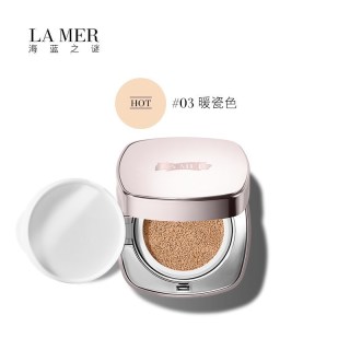 LA MER 鎏光焕变气垫 底妆防晒3号 轻盈精华粉底液12g+12g 带替换芯粉扑 暖瓷色03