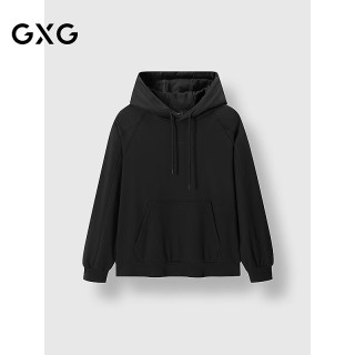 GXG 男装 连帽卫衣字母刺绣长袖上衣