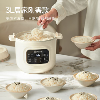 zemkon 智能电饭煲多功能预约煮饭锅电压力锅家用小型迷你小电饭煲2到3人微压锅 标配 3L