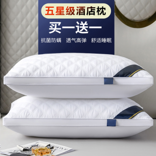 云珀 五星级枕头芯成人单人护颈羽丝绒枕头高弹家用一对家用