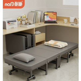 耐朴 单人床办公室折叠床家用简易硬板医院陪护躺椅可躺可坐可睡