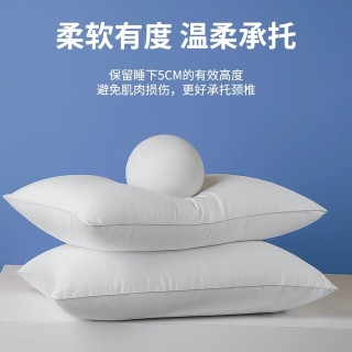 高级酒店枕头枕芯两只装低中高可选椎宿舍睡眠枕成人