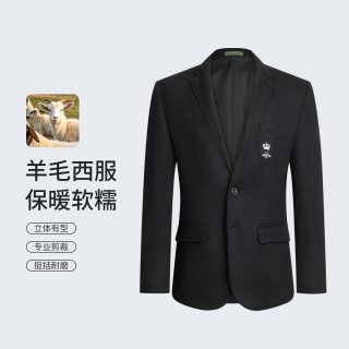 移动端：杉杉 含羊毛刺绣修身 男士西服