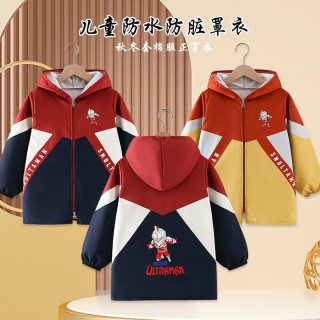 儿童罩衣防水防脏男孩画画小童罩衫宝宝吃饭秋冬外套护衣洋气围裙