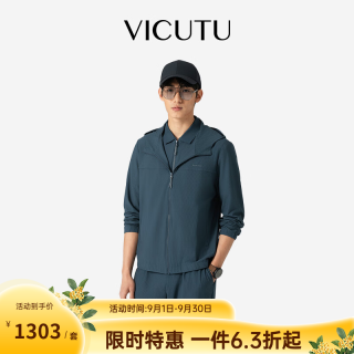 威可多 男士潮流卫衣春夏季户外休闲时尚百搭连帽外套 青灰（卫衣） XL