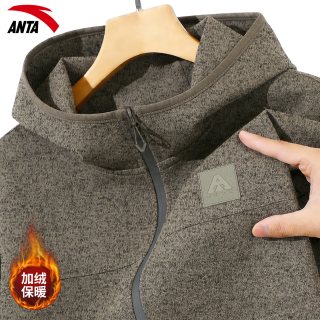 安踏 运动外套男2026秋季新款休闲户外防风夹克上衣轻量保暖抓绒衣