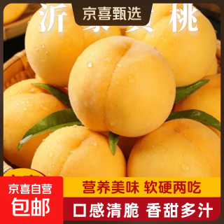 京喜加 山东沂蒙山黄桃油桃蜜桃 净重4.5斤 时令鲜果