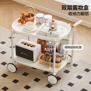 全友 家居奶油风可移动茶几