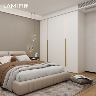 拉迷 家居简约现代衣柜家用卧室衣橱收纳储物柜子一门到顶全屋定制