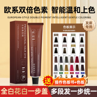 PR盖白发染发膏批发微潮色流行色专业供应发廊美发店理发店染发剂