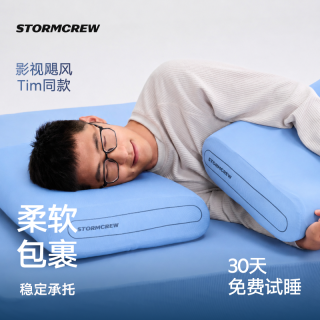 media storm 年糕枕STORMCREW枕头睡眠侧睡记忆棉枕芯凉感抗菌枕头套