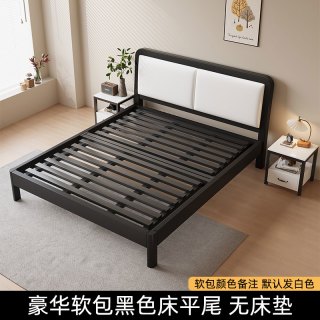 杏德 床1.8米铁艺床铁床加厚加固双人床1.5单人北欧网红现代简约铁架床