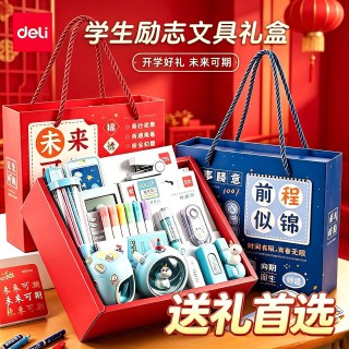 得力 文具礼盒礼袋套装送小学生学习用品一年级开学大礼包入学必备文具礼物