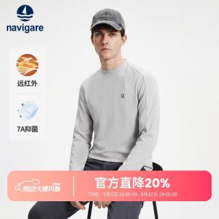 navigare [抗菌]Navigare意大利小帆船户外圆领长袖T恤男士26秋季高弹上衣
