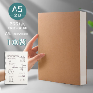 思进 复古牛皮笔记本 A51本空白普厚256页本（特价）