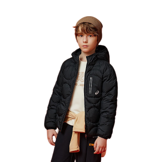亚瑟士 童装冬季三防轻量羽绒服 黑色 160cm