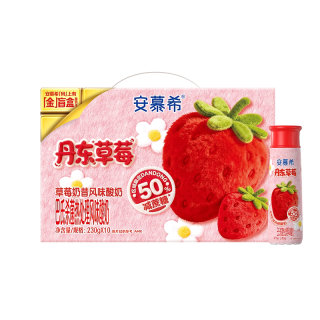 安慕希 草莓味减蔗糖酸牛奶