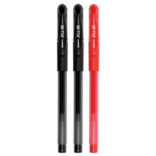 斑马牌 中性笔 0.5mm子弹头签字笔 C-JJ100 JELL-BE  2黑1红