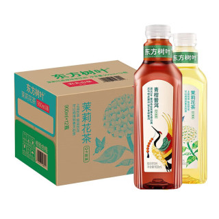 农夫山泉 东方树叶茶饮料 混合口味900ml*12瓶（茉莉6瓶+青柑普洱6瓶）