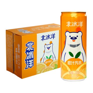 88VIP：北冰洋 橙汁汽水330mlx24听易拉罐可乐果汁碳酸饮料北京中华