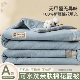 洁丽雅 填充100棉花夏凉被可机洗a类空调被宿舍薄被子被芯儿童夏被