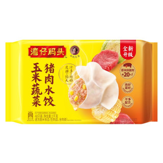 湾仔码头 玉米蔬菜猪肉水饺1000g48只