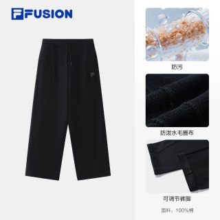 FILA FUSION斐乐潮牌针织长裤26秋季新款男子宽松纯棉休闲裤子