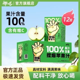 哪吒 百分百苹果汁饮料 185ml