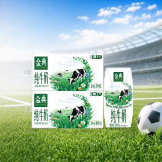 伊利 金典纯牛奶整箱 200ml*12盒 礼盒装7月