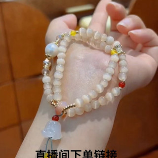 铜合金锆石手链 铜合金锆石镶嵌工艺手链项链百搭精美多层轻奢
