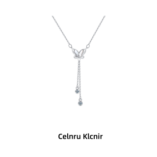 Celnru Klcnir 钛钢项链 幻蝶项链女ins小众轻奢流苏蝴蝶锁骨链