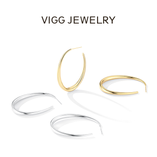 VIGG JEWELRY 合金耳饰 哥特艺术耳钉 素圈轻奢简约项链耳环时尚