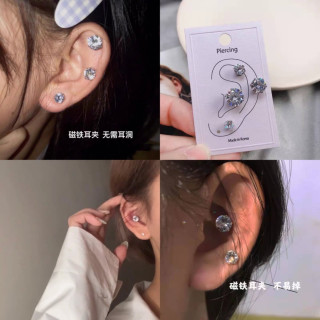 锌合金玻璃耳饰 温精灵同款耳饰耳环高级款耳钉耳夹无耳洞耳骨夹