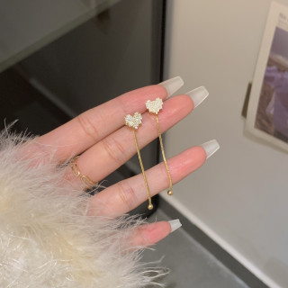铜合金耳饰 AL550 气质爱心耳环女新潮小众耳饰流苏长款轻奢时尚