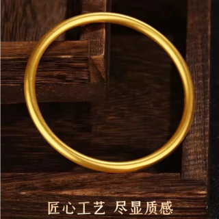铜合金手镯 新中式复古宫廷镯子高级时尚百搭手镯简约素款